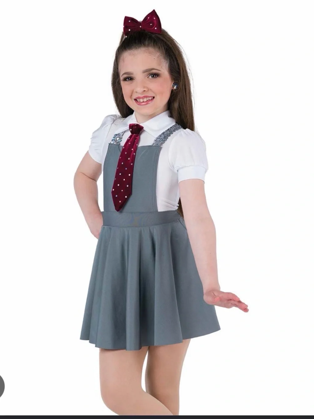 Weissman gray and white school girl dance costume